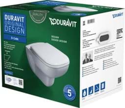 Bild von DURAVIT WC-Set wandhängend 457009 Design by sieger design #45700900A1 - © Farbe 00, Kartonabmessungen: 401x450x565 mm 359 x 545 mm
