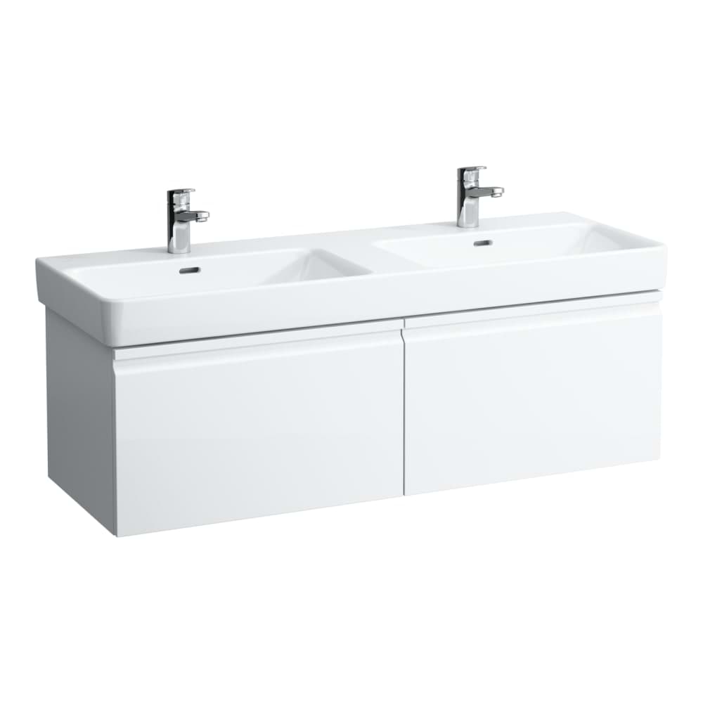 Picture of LAUFEN PRO S Vanity unit, 2 drawers, incl. drawer organisation system, to match washbasin 814968 1260 x 450 x 390 mm #H4835710964231 - 423 - Wenge textured