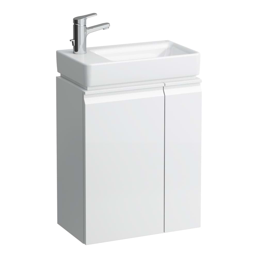 LAUFEN PRO S Waschtischunterbau, 1 Tür, Scharnier links, Regal rechts seitlich offen, passend zu Waschtisch 815955 470 x 275 x 605 mm #H4830010954231 - 423 - Wenge strukturiert