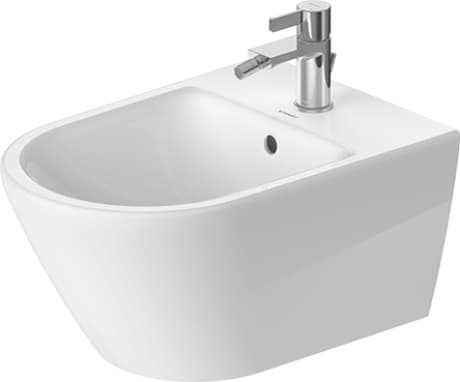 Picture of DURAVIT Wall-mounted bidet 229415 Design by Bertrand Lejoly #2294150000 - Color 00, White High Gloss, Number of faucet holes per wash area: 1 360 x 540 mm