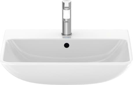 Зображення з  DURAVIT Washbasin 233565 Design by Philippe Starck #2335653200 - p Color 32, White Satin Matt, Number of washing areas: 1 Middle, Number of faucet holes per wash area: 1 Middle 650 mm