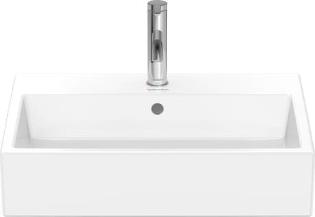 DURAVIT Aufsatzbecken 235260 Design by Duravit #23526000701 - p Farbe 00, Weiß Hochglanz, Rechteckig, Anzahl Waschplätze: 1 Mitte, Anzahl Hahnlöcher pro Waschplatz: 1 Mitte, Überlauf: Ja 600 x 470 mm