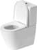 Bild von DURAVIT Stand WC für Kombination 200209 Design by Bertrand Lejoly #2002090000 - © Farbe 00, Weiß Hochglanz, Abgang: waagerecht, Verdrängung, Längenverstellbar 370 x 650 mm