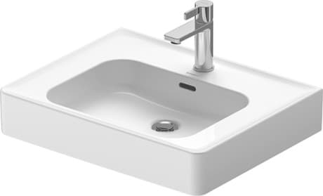 DURAVIT Waschtisch 237760 Design by Philippe Starck #23776000001 - p Farbe 00, Weiß Hochglanz, Anzahl Waschplätze: 1 Mitte, Anzahl Hahnlöcher pro Waschplatz: 1 Mitte, Überlauf: Ja 600 mm