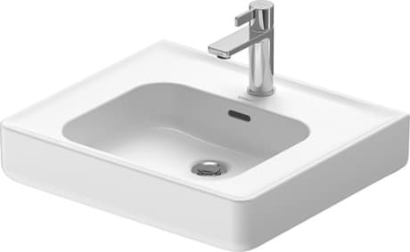 DURAVIT Waschtisch 237655 Design by Philippe Starck #2376550000 - p Farbe 00, Weiß Hochglanz, Anzahl Waschplätze: 1 Mitte, Anzahl Hahnlöcher pro Waschplatz: 1 Mitte, Überlauf: Ja 550 mm