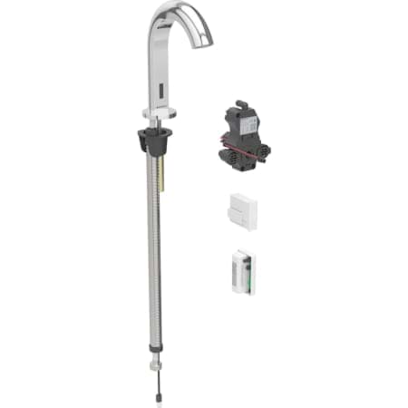 Picture of GEBERIT Piave washbasin tap, deck-mounted, generator operation, for concealed function box gloss chrome-plated #116.186.21.1