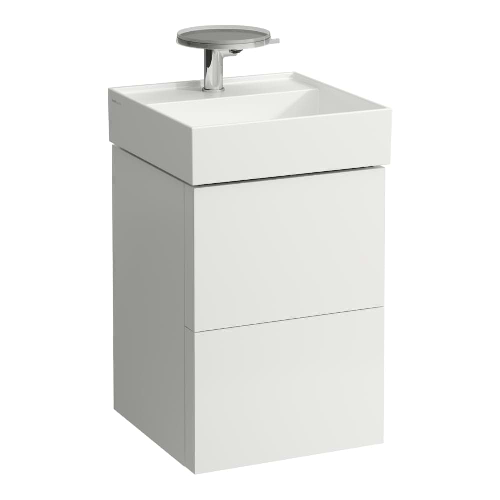 εικόνα του LAUFEN Kartell LAUFEN Vanity unit with two drawers, incl. organiser, for handwashbasin 815331 440 x 450 x 600 mm #H4075080336401 - 640 - White Matt