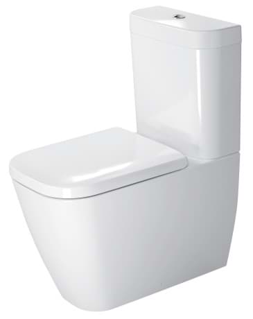 Obrázek DURAVIT Stojící WC kombi 213409 Design by sieger design #2134090000 - © Barva 00, Bílá Vysoký lesk, Množství vody na splachování: 4,5 l 365 x 630 mm