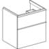 Bild von GEBERIT iCon Unterschrank für Waschtisch, mit zwei Schubladen #502.304.01.1 - Korpus und Front: weiß / lackiert hochglänzend Griff: weiß / pulverbeschichtet matt