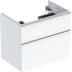 Bild von GEBERIT iCon Unterschrank für Waschtisch, mit zwei Schubladen #502.306.01.1 - Korpus und Front: weiß / lackiert hochglänzend Griff: weiß / pulverbeschichtet matt