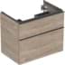 Bild von GEBERIT iCon Unterschrank für Waschtisch, mit zwei Schubladen #502.305.JL.1 - Korpus und Front: sand-grau / lackiert hochglänzend Griff: sand-grau / pulverbeschichtet matt