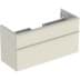 Bild von GEBERIT iCon Unterschrank für Waschtisch, mit zwei Schubladen #502.306.01.3 - Korpus und Front: weiß / lackiert matt Griff: weiß / pulverbeschichtet matt