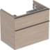 Bild von GEBERIT iCon Unterschrank für Waschtisch, mit zwei Schubladen #502.304.JL.1 - Korpus und Front: sand-grau / lackiert hochglänzend Griff: sand-grau / pulverbeschichtet matt