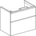 Bild von GEBERIT iCon Unterschrank für Waschtisch, mit zwei Schubladen #502.303.JH.1 - Korpus und Front: Eiche / Melamin Holzstruktur Griff: lava / pulverbeschichtet matt