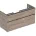 Bild von GEBERIT iCon Unterschrank für Waschtisch, mit zwei Schubladen #502.306.JH.1 - Korpus und Front: Eiche / Melamin Holzstruktur Griff: lava / pulverbeschichtet matt