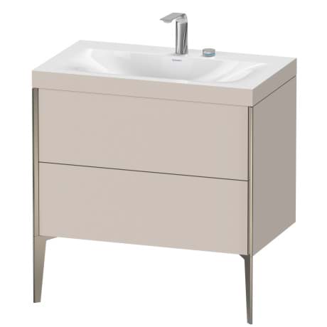 DURAVIT c-bonded Set bodenstehend XV4710 E/N/O Design by sieger design #XV4710NB122CA00 - Farbe M07, Betongrau Matt, Dekor 800 x 480 mm