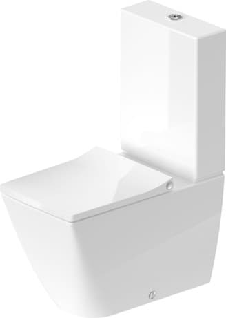 Зображення з  DURAVIT Toilet close-coupled 219109 Design by sieger design #2191090000 - © Color 00, White High Gloss, Flush water quantity: 4,5 l, Position outlet: Back 370 x 650 mm