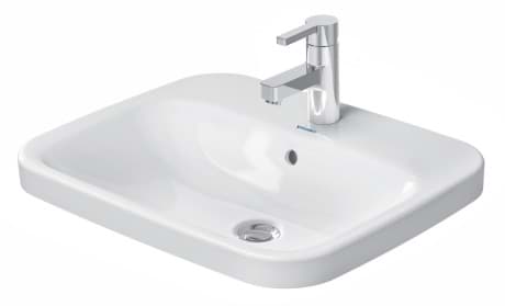 Зображення з  DURAVIT Built-in basin 037456 Design by Matteo Thun & Antonio Rodriguez #03745600001 - p Color 00, White High Gloss, Number of faucet holes per wash area: 1 560 mm