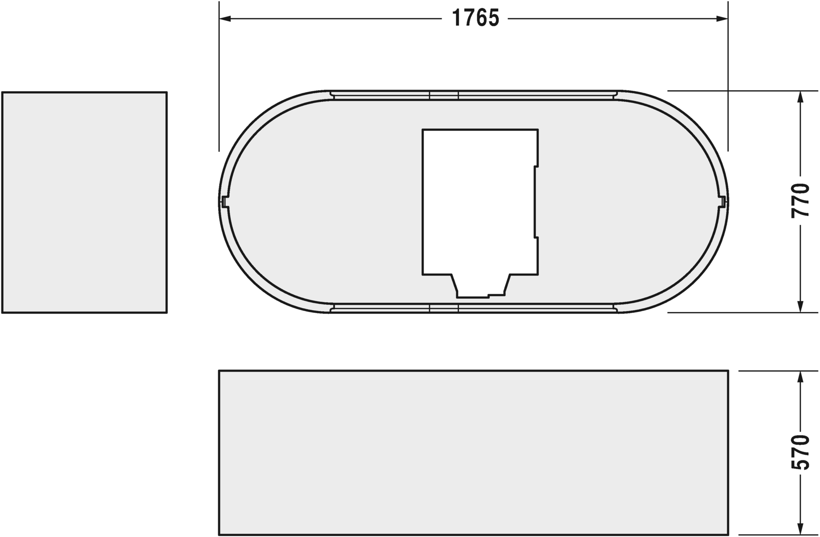 DURAVIT Badewannenträger 790414 Design by Philippe Starck #790414000000000 - Farbe 00 1770 mm