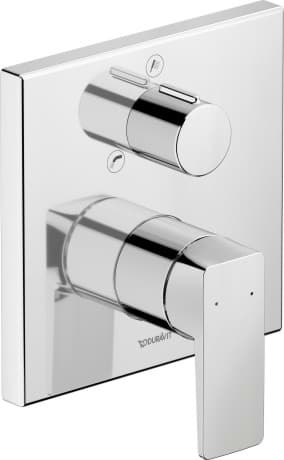 DURAVIT Einhebel-Wannenmischer Unterputz MH5210012 Design by Duravit #MH5210012010 - Farbe 10, Chrom, Umstellung Verbraucher: Handbrause, Wanneneinlauf, 150x173 mm 173 mm