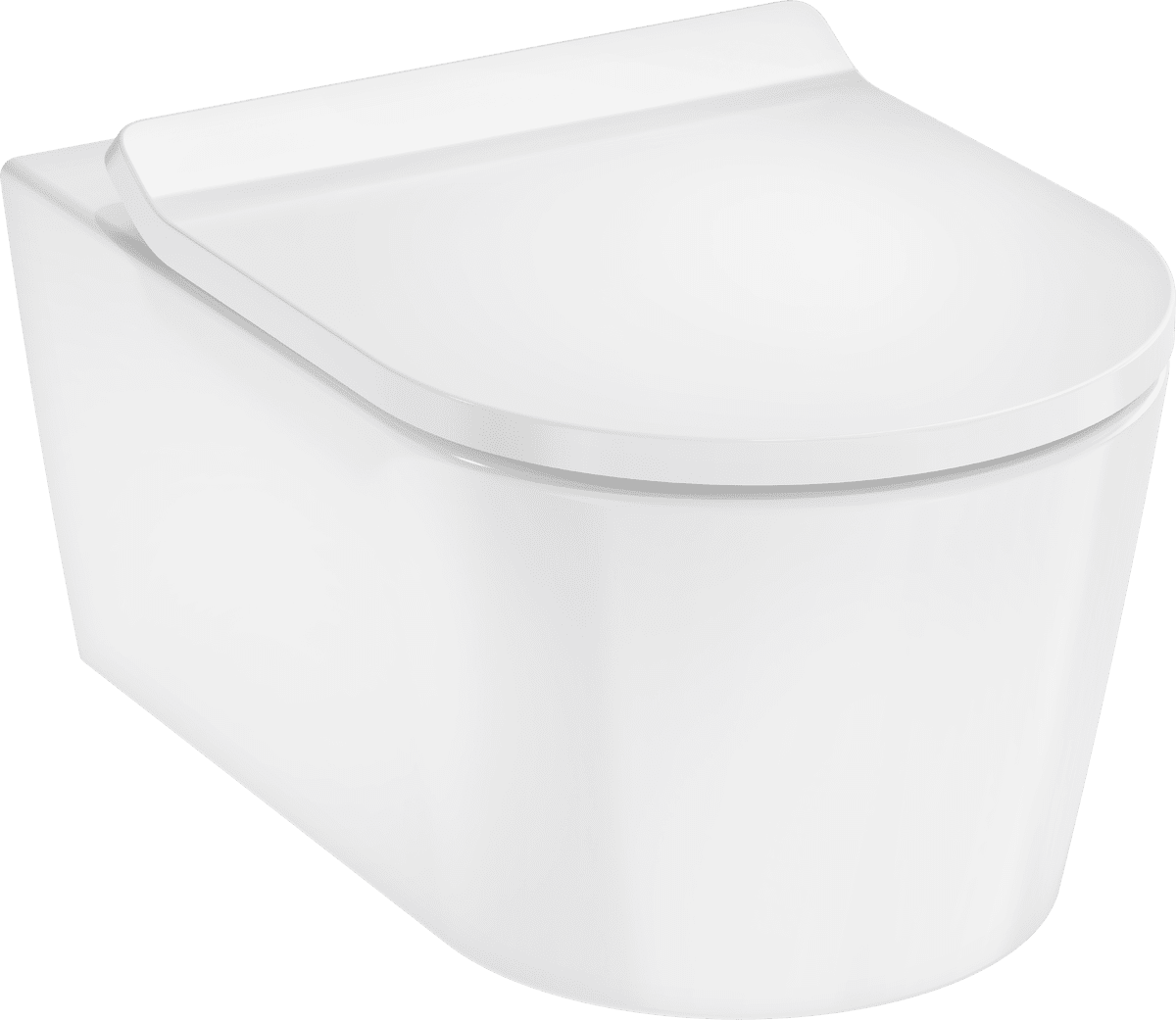 Picture of HANSGROHE EluPura S Wall hung WC Set 540 AquaHelix Flush, SmartClean with WC seat and cover with SoftClose and QuickRelease, Slim White 61115450