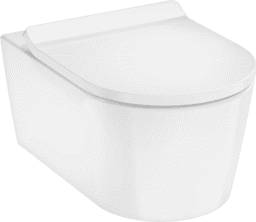 Bild von HANSGROHE EluPura S Wand WC Set 540 AquaHelix Flush, SmartClean mit WC-Sitz mit SoftClose und QuickRelease Weiß 61115450