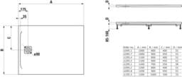 Bild von LAUFEN PRO Duschwanne, aus Verbundwerkstoff Marbond, superflach, rechteckig, Ablauf an kurzer Seite 1100 x 800 x 33 mm #H2129540790001 - 079 - Betongrau