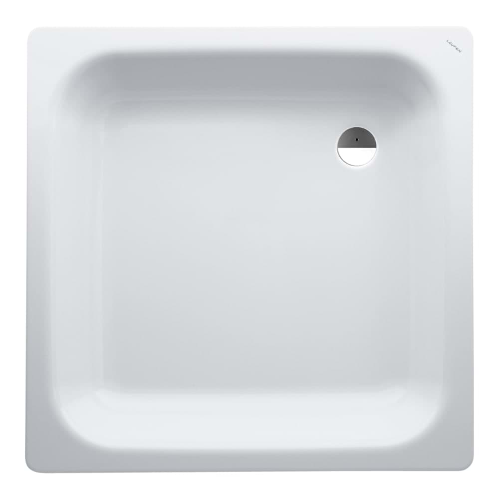 Зображення з  LAUFEN PLATINA shower tray, square, enamelled steel (3.5 mm), deep (150 mm) 800 x 800 x 150 mm #H2150210000401 - 000 - White