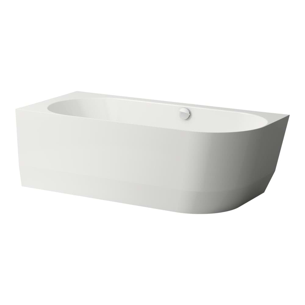 LAUFEN PRO Bathtub, corner version left, incl. feet for bathtub, made of Marbond composite material 1800 x 800 x 590 mm #H2449560000001 - 000 - White resmi