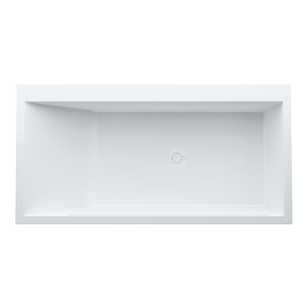 LAUFEN Kartell LAUFEN Bathtub, right corner, made of Sentec solid surface, with panel, with tap bank, with slot overflow in the side at the front, with frame 1700 x 860 x 440 mm #H2233350006161 - 000 - White resmi