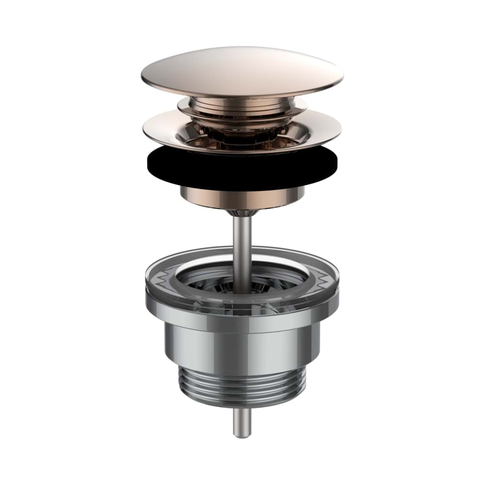 LAUFEN Ablaufventil, «Automatic Clic», 63 mm x G1 1/4", PVD Rosegold #H3709890821041