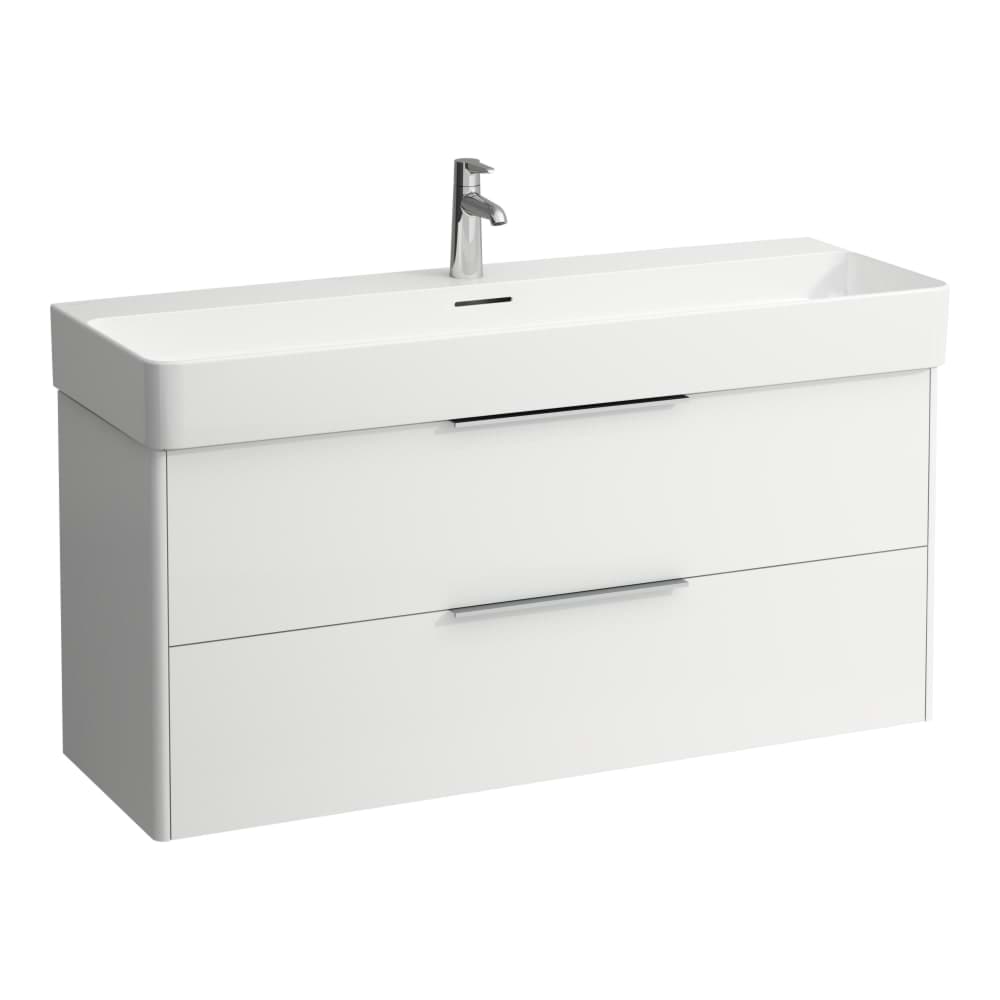 LAUFEN BASE Waschtischunterbau, 2 Schubladen, passend zu Waschtisch H810289 1180 x 390 x 530 mm #H4024721102661 - 266 - Verkehrsgrau