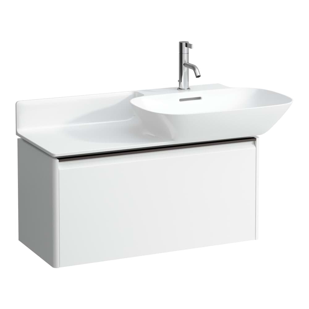 εικόνα του LAUFEN BASE Vanity unit, 1 drawer, with handle aluminum black, matching vanity washbasins 813301, 813302 770 x 350 x 360 mm #H4030031109991 - 999 - Multicolour