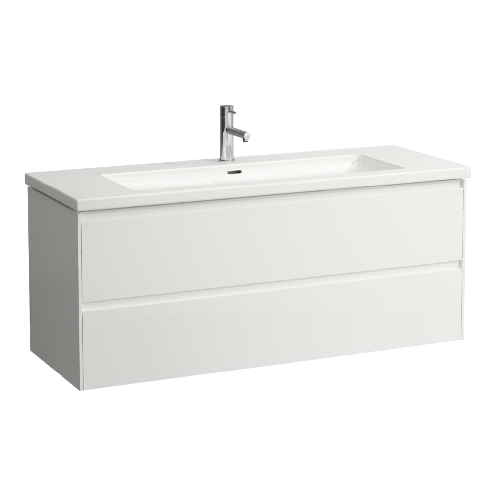 LAUFEN LANI Waschtischunterbau 1300, 2 Schubladen, passend zu Living Square Waschtisch H816435 1285 x 470 x 515 mm #H4041921122601 - 260 - Weiß matt