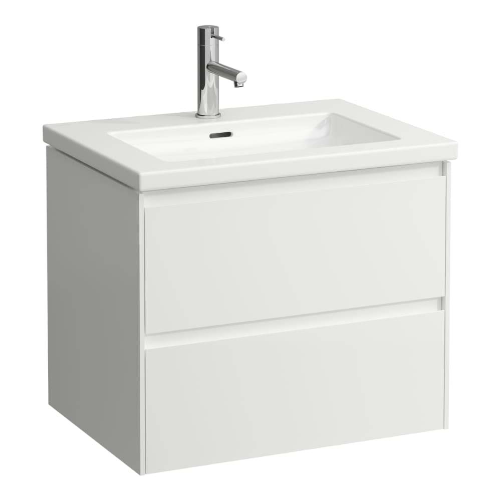 Picture of LAUFEN LANI Vanity unit 650, 2 drawers, matching Living Square washbasin H816431 635 x 470 x 515 mm #H4041521122611 - 261 - White glossy