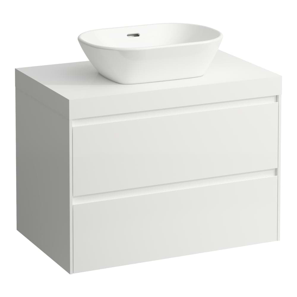 εικόνα του LAUFEN LANI Modular 800, vanity top 65 mm (.260 white matt), cut-out centre, 2 drawers 785 x 495 x 580 mm #H4045511122661 - 266 - Traffic grey