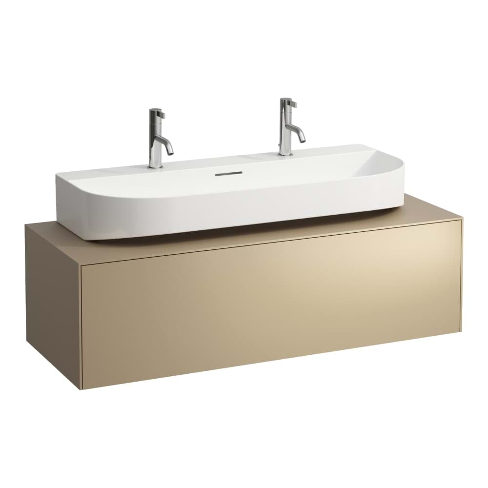 LAUFEN SONAR Schubladenelement, 1 Schublade, passend zu Aufsatz-Waschtisch H816347, Ausschnitt Mitte 1175 x 455 x 340 mm #H4054610340421 - 042 - Titan (lackiert)
