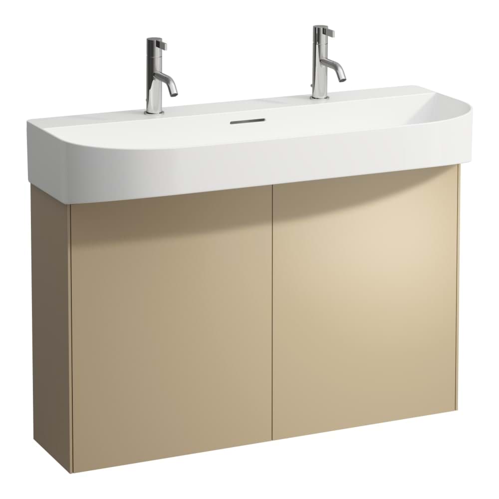Зображення з  LAUFEN SONAR Vanity unit, 2 doors, matching washbasin 810347 975 x 240 x 600 mm #H4054840341701 - 170 - White Matt