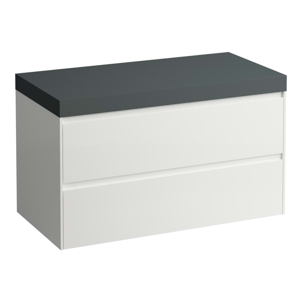 Зображення з  LAUFEN LANI Modular 1000, vanity top 65 mm (.266 traffic grey), without cut-out, 2 drawers 985 x 495 x 580 mm #H4055601129991 - 999 - Multicolor (lacquered)