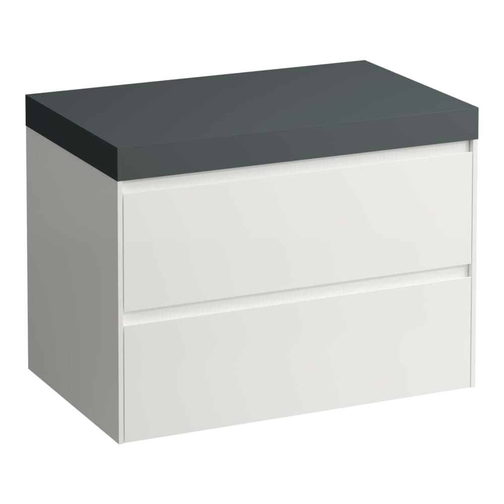 Picture of LAUFEN LANI Modular 800, vanity top 65 mm (.266 traffic grey), without cut-out, 2 drawers 785 x 495 x 580 mm #H4055501122661 - 266 - traffic grey