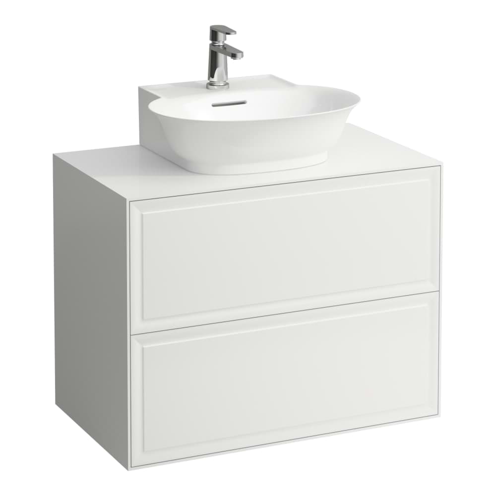 εικόνα του LAUFEN THE NEW CLASSIC Drawer element 800, 2 drawers, matches small washbasin 816852 775 x 455 x 600 mm #H4060140856311 - 631 - White lacquered