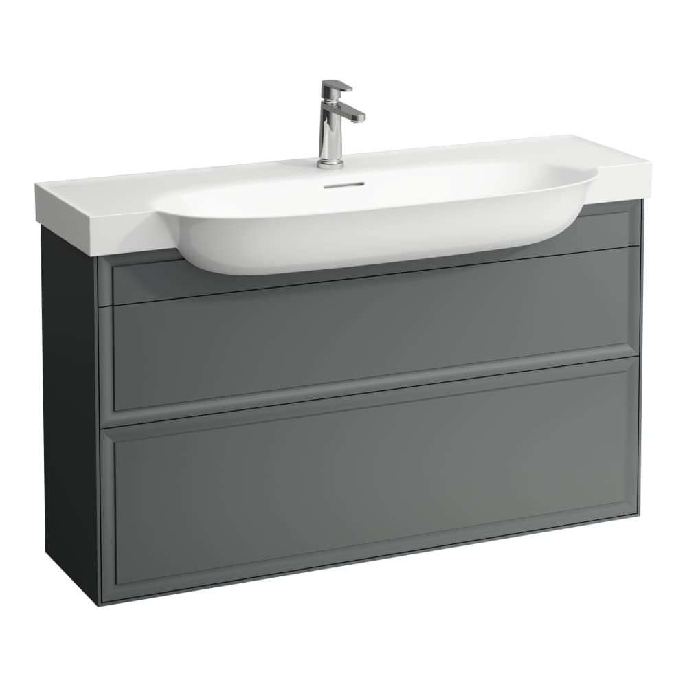 Picture of LAUFEN THE NEW CLASSIC Vanity unit, 2 drawers, matches vanity washbasin 813858 1175 x 315 x 675 mm #H4060520856281 - 628 - Blacked Oak