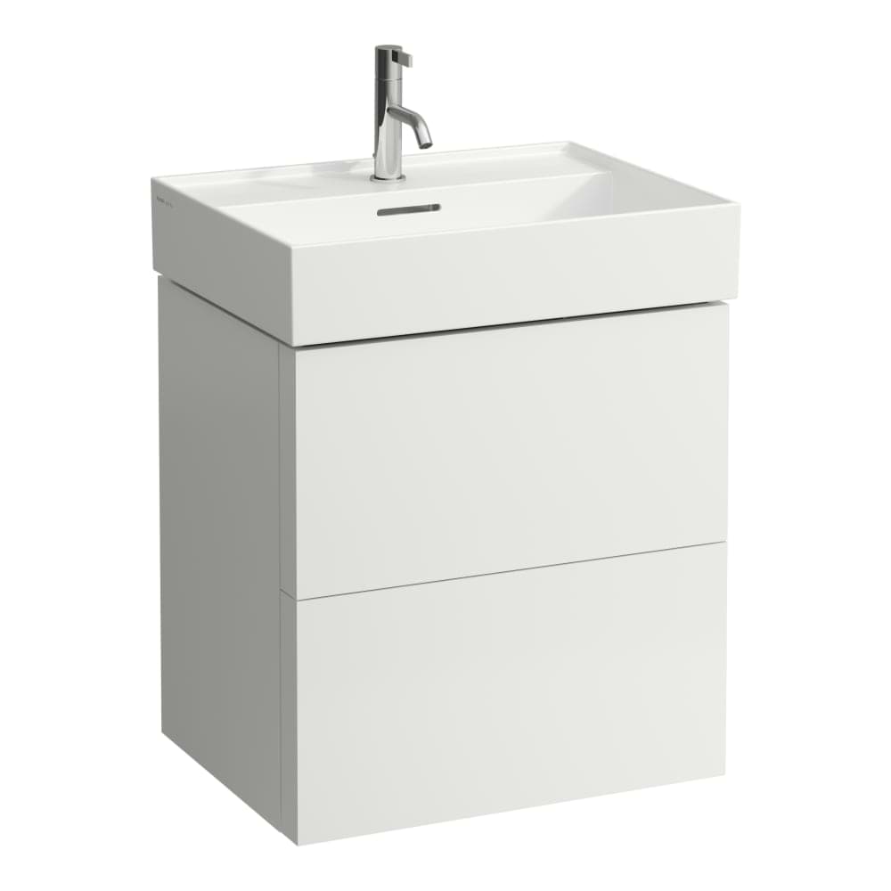 LAUFEN Kartell LAUFEN vanity unit, 2 drawers, incl. drawer organiser system, suitable for washbasins 810333, 810338, 810339, 813332, 813333 580 x 450 x 600 mm #H4075690336401 - 640 - White matt resmi