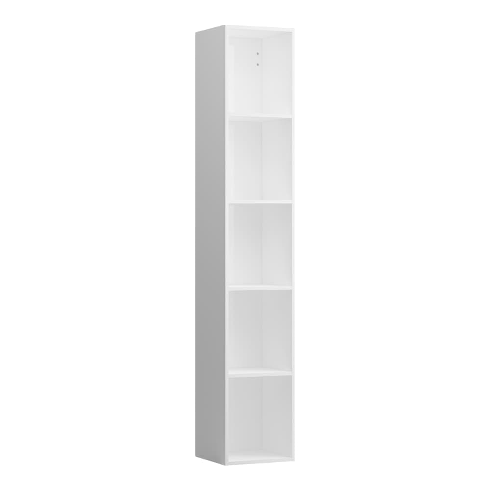 LAUFEN SPACE Hochschrank mit offener Front, 4 Ablagen 300 x 295 x 1700 mm #H4109001601011 - 101 - Nußbaum hell, mit Griff Aluminium