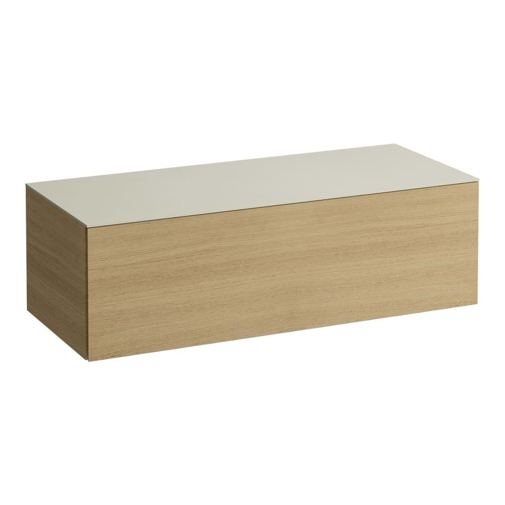 LAUFEN ILBAGNOALESSI Schubladenelement 1200, 1 Schublade, ohne Ausschnitt, Calce Avorio Top 1200 x 500 x 370 mm #H4313000976301 - 630 - Noce canaletto