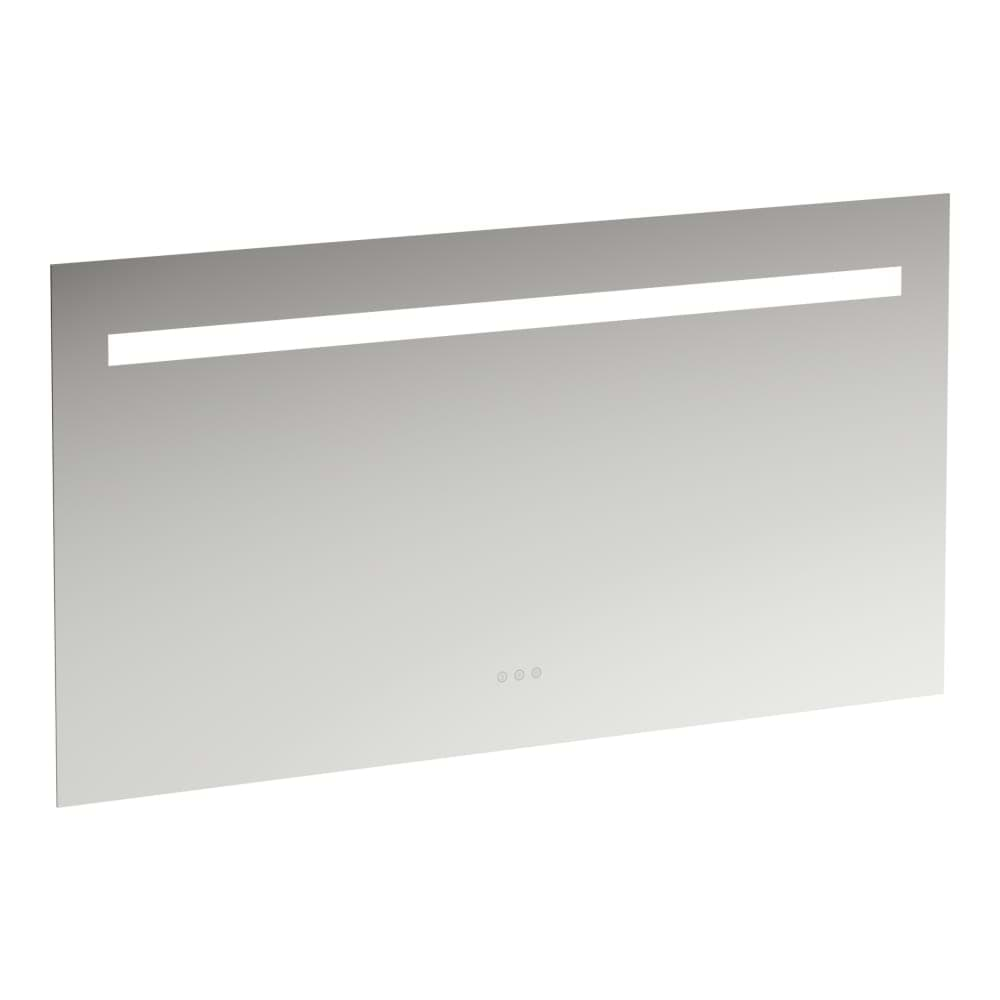 Bild von LAUFEN LEELO Spiegel, 1300 mm, mit integrierter horizontaler LED-Beleuchtung und Ambientelicht, 3 Touch Sensorschalter (An-Aus/ Dimmer/ Farbtemperaturwechsel 2700-6000K), Aluminiumrahmen, IP44 1300 x 32 x 700 mm #H4476839501441 - 144 - Spiegel