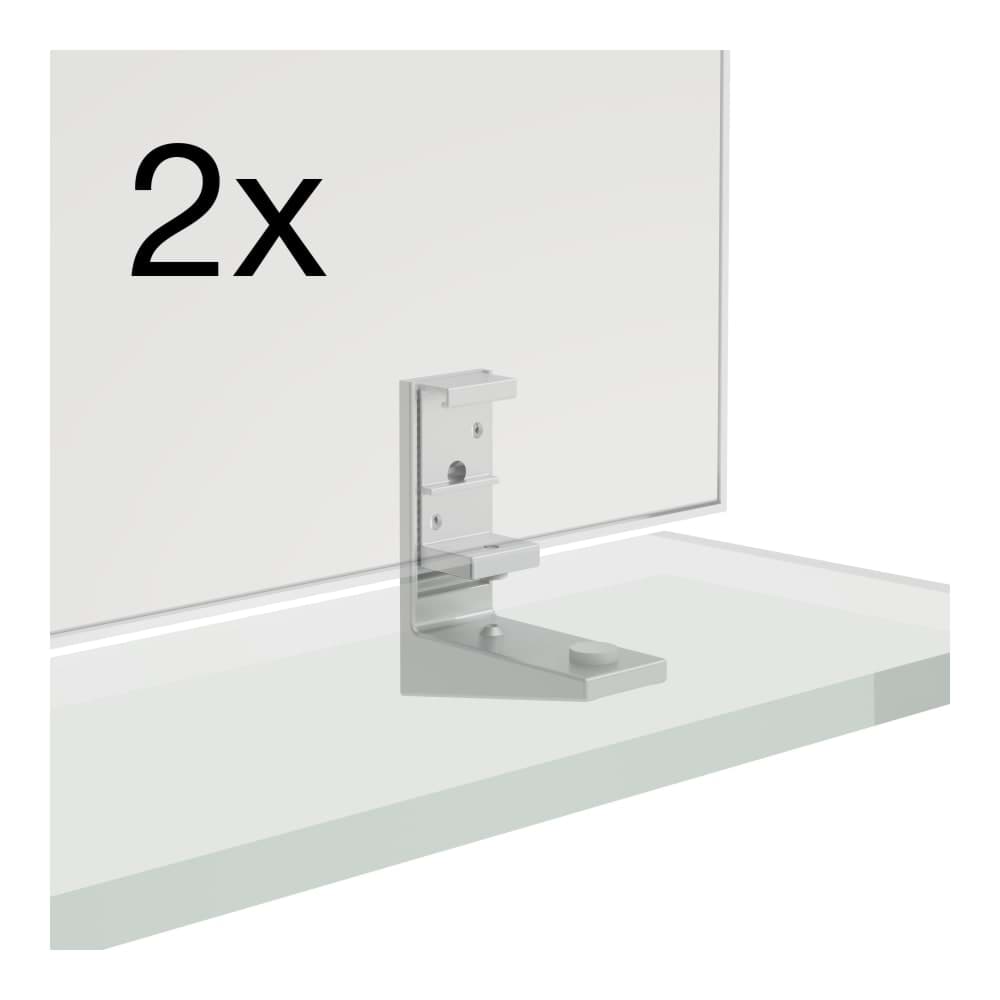 LAUFEN FRAME 25 Montagekit für Frame 25 Glasablagen direkt an Frame 25 Spiegel, 2 Stück, Aluminium 40 x 20 x 30 mm #H4907179000001 - 000 - Weiß