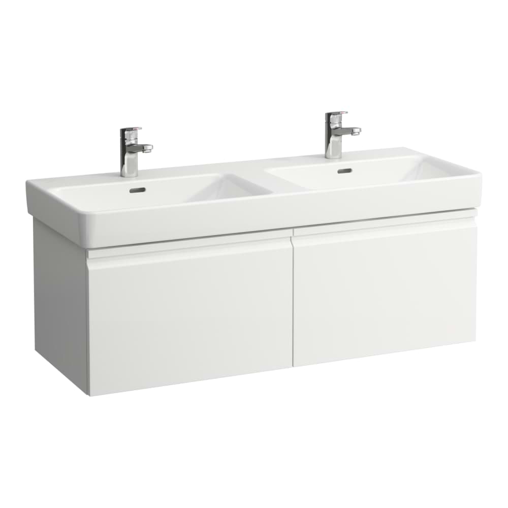 LAUFEN PRO S Waschtischunterbau, 2 Schubladen, inkl. Schubladen-Ordnungssystem, passend zu Waschtisch 814966 1160 x 450 x 395 mm #H4835630964231 - 423 - Wenge strukturiert