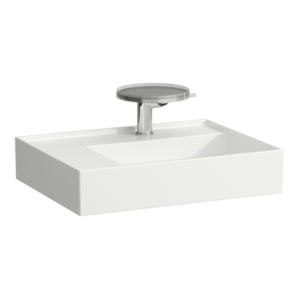 Picture of LAUFEN Kartell LAUFEN Washbasin, shelf left, with concealed outlet, undersurface ground 600 x 460 x 120 mm #H8183350201121