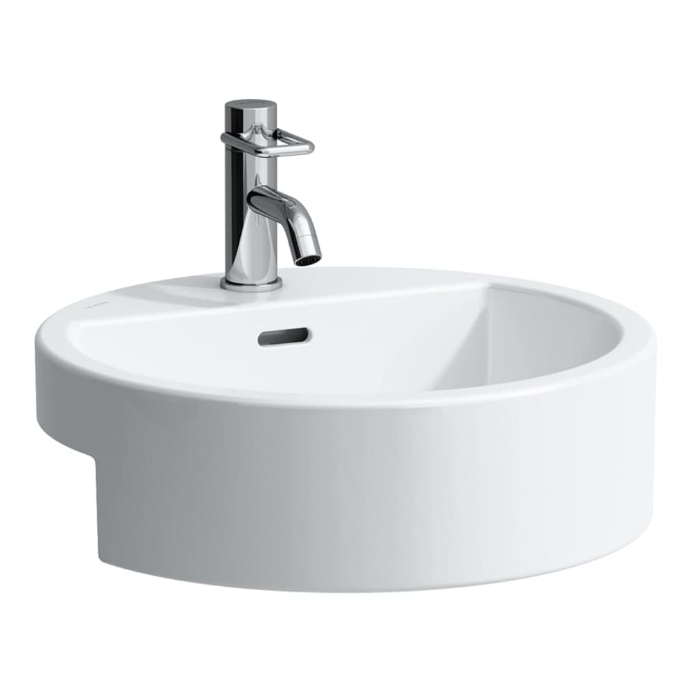 Зображення з  LAUFEN LIVING Semi-recessed washbasin, round 460 x 460 x 155 mm H8134310001041
